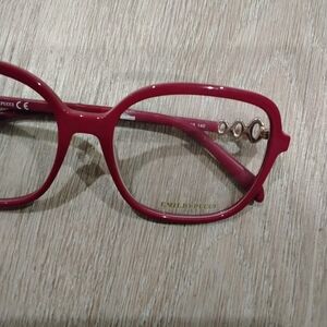 Emilio Pucci EP5177 066 Burgundy Plastic Optical Eyeglasses Frame 54-16-140 EP